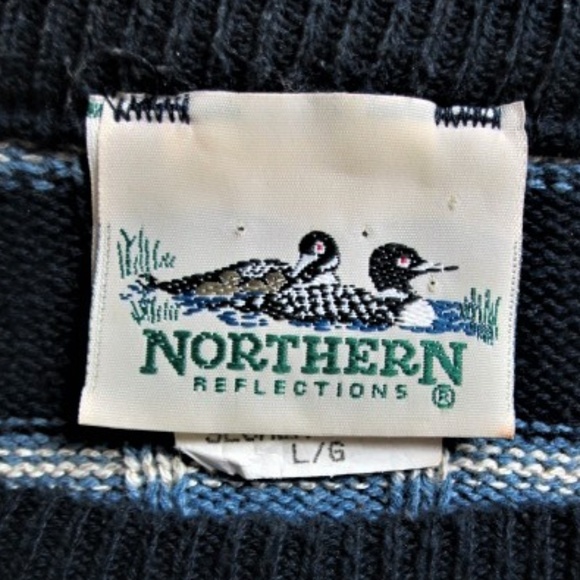 NORTHERN REFLECTIONS MENS Large BLUE SWEATER (I)E1 - Picture 7 of 8